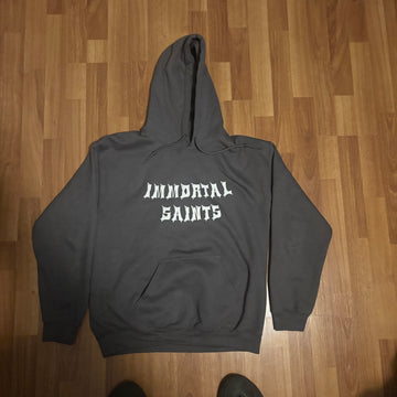 Screen Print Grey Immortal Saints Hoodie