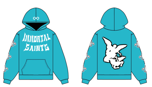 Light Cyan Immortal Saints Hoodie