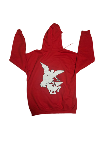 Screen Print Red Immortal Saints Hoodie