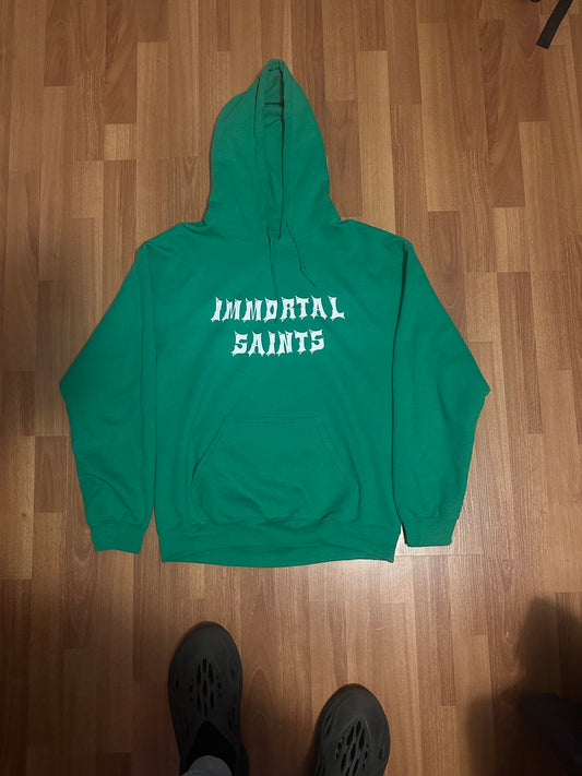 Screen Print Green Immortal Saints Hoodie