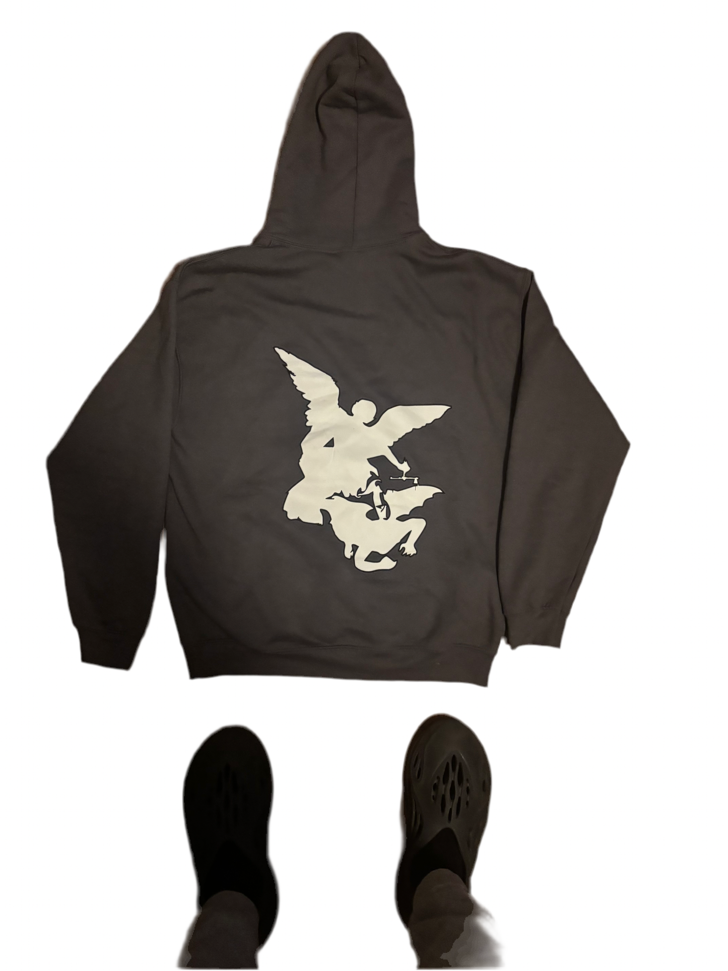 Screen Print Grey Immortal Saints Hoodie