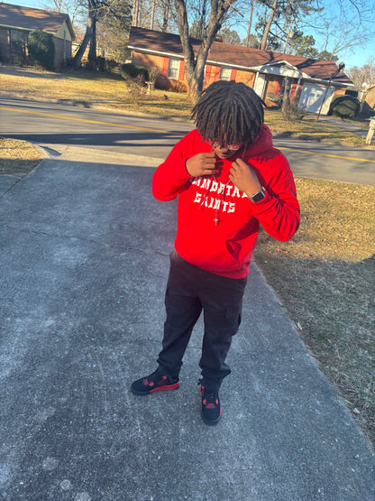 Screen Print Red Immortal Saints Hoodie